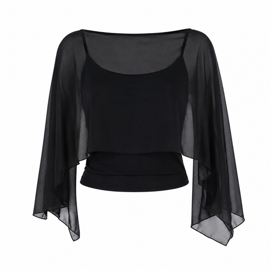 Elle | Golden Era Sheer Cape Cami Set