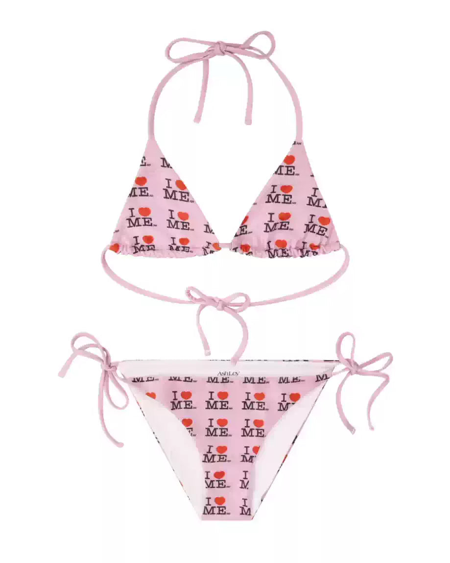 Elle | “I Love Me” Triangle Bikini Set