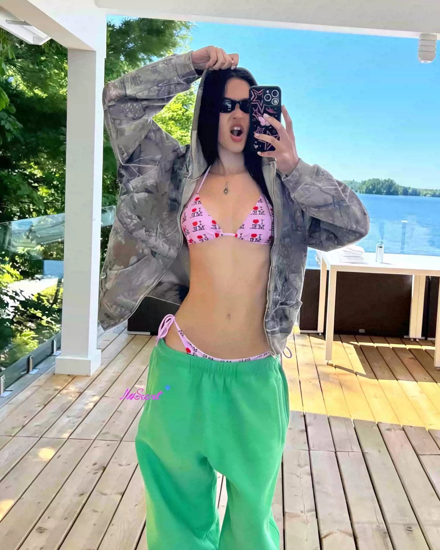 Elle | “I Love Me” Triangle Bikini Set