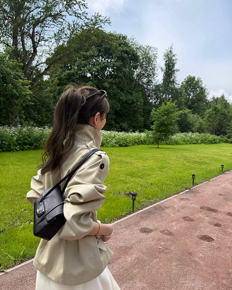 Elle | Leeds Cropped Trench Jacket