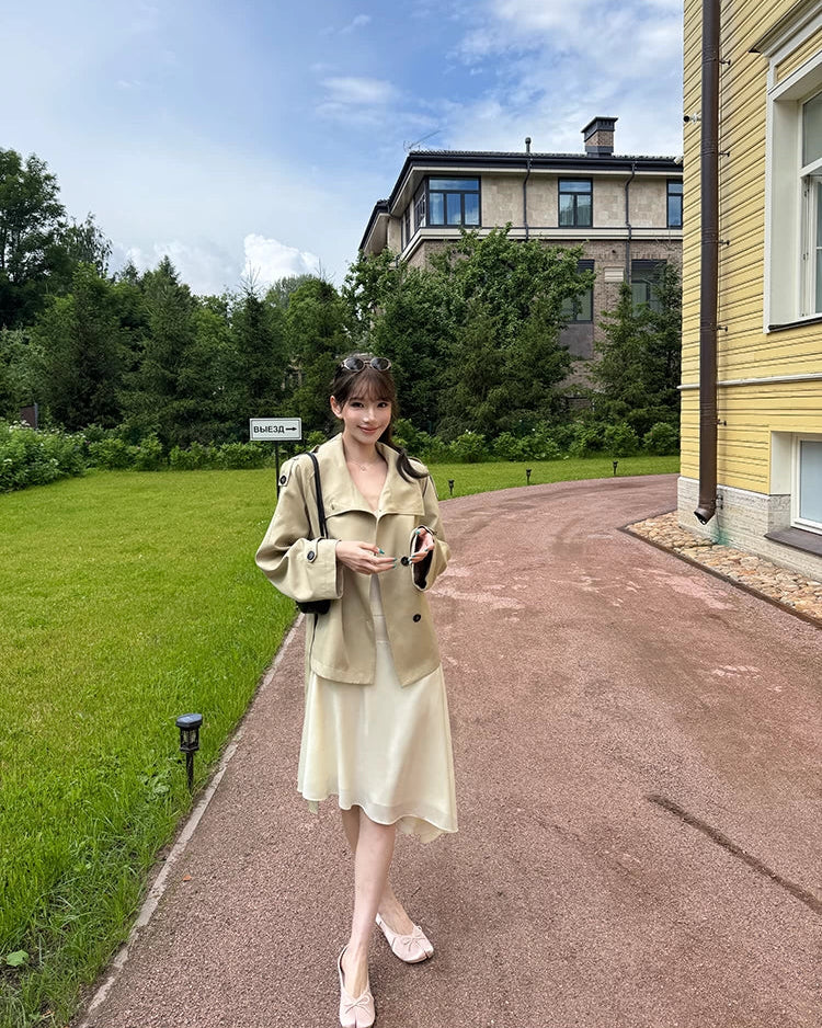 Elle | Leeds Cropped Trench Jacket