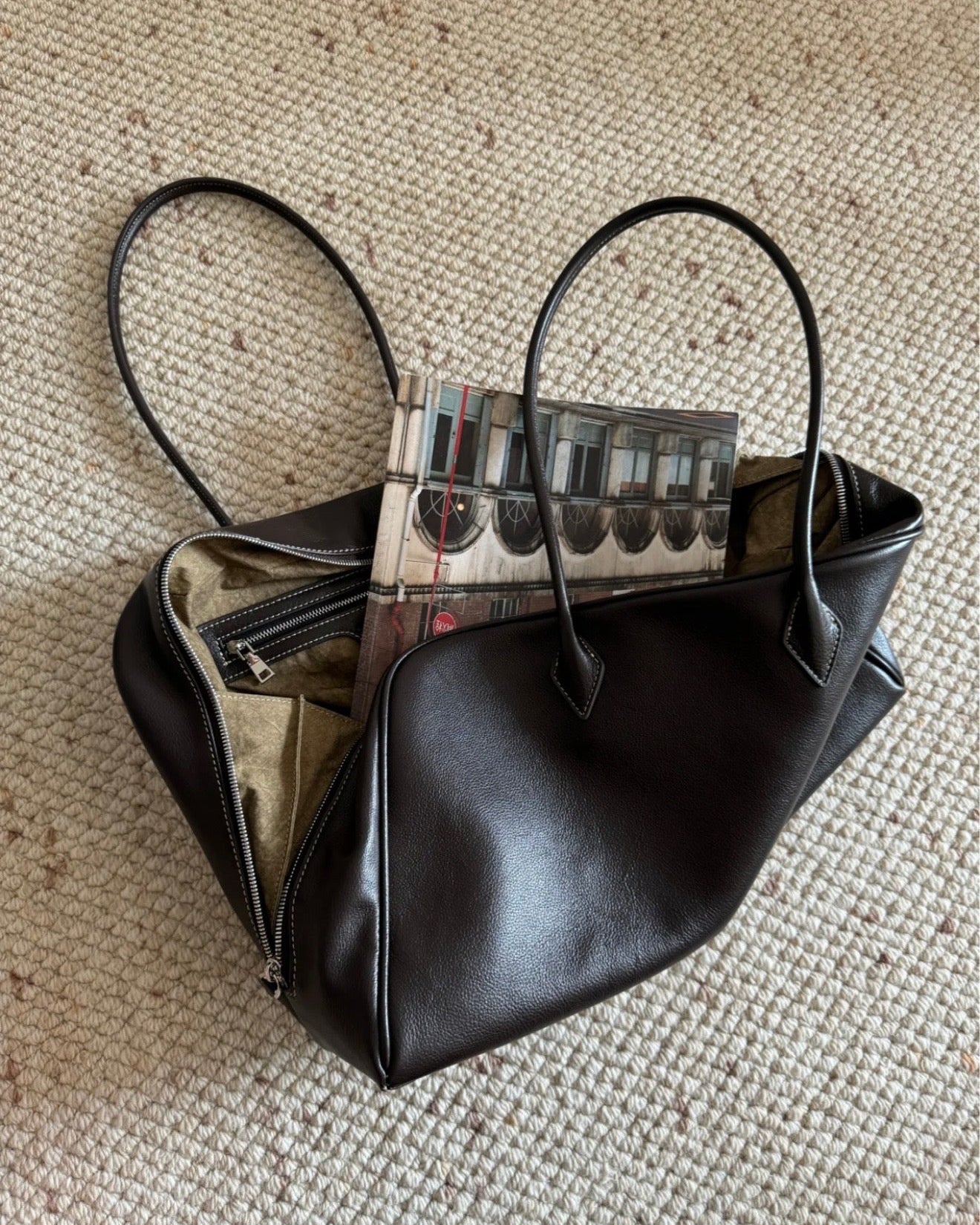 Elle | Luna Slouchy Leather Boston Bag