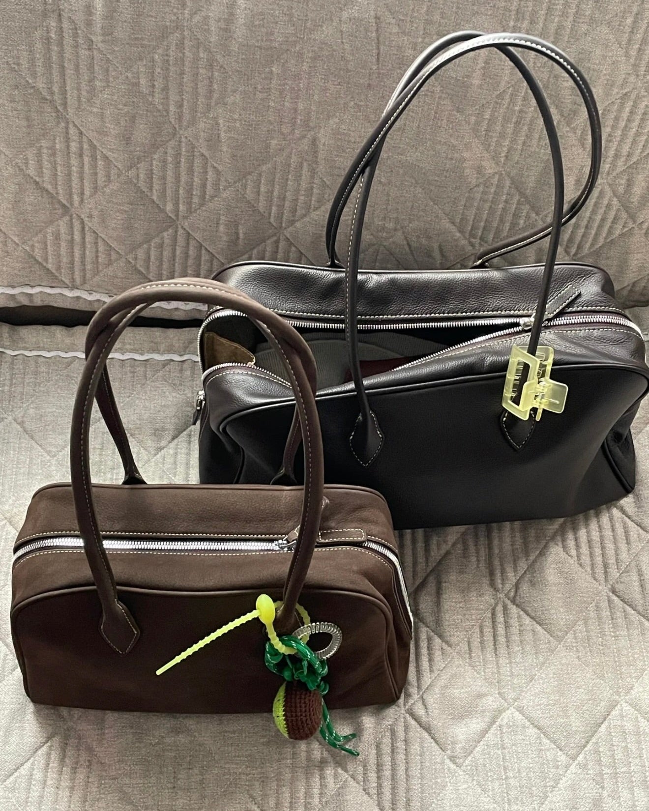 Elle | Luna Slouchy Leather Boston Bag