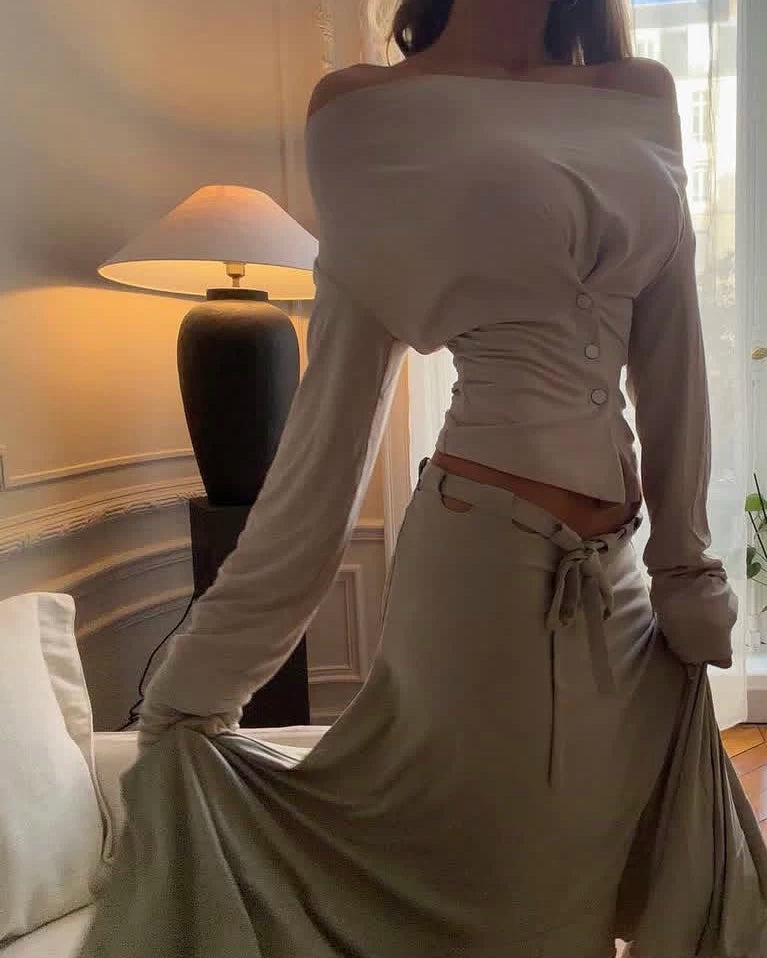Elle | Milla Off Shoulder Draped Top