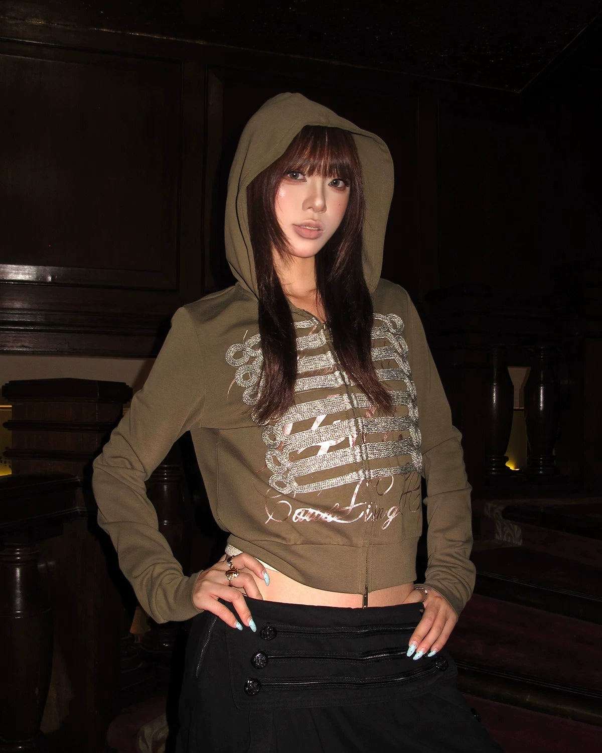 Elle | Napoleon Military Zip Hoodie