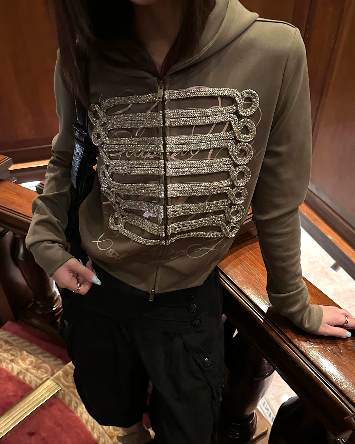 Elle | Napoleon Military Zip Hoodie