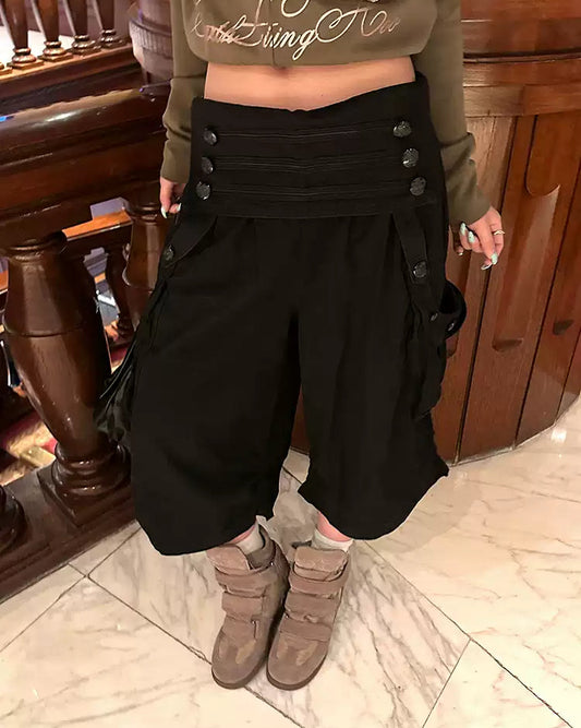 Elle | Palace Button Cargo Culottes
