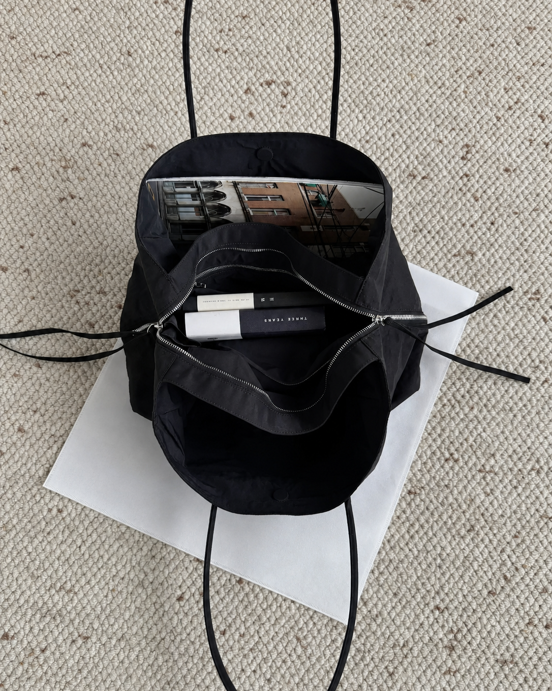 Elle | Parachute Nylon Multi-Compartment Tote Bag