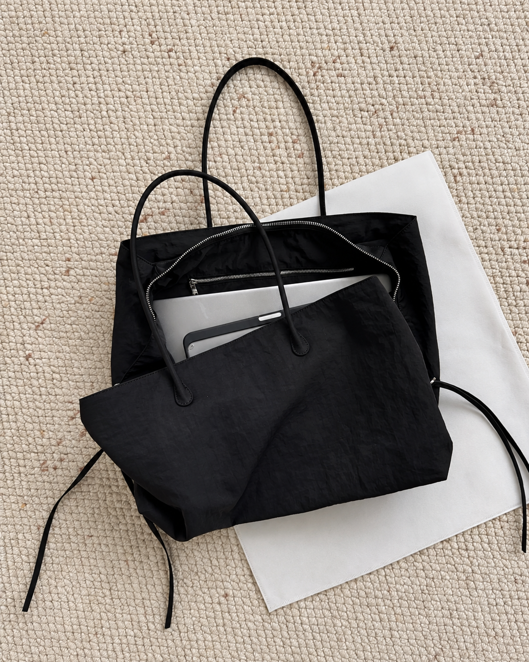 Elle | Parachute Nylon Multi-Compartment Tote Bag