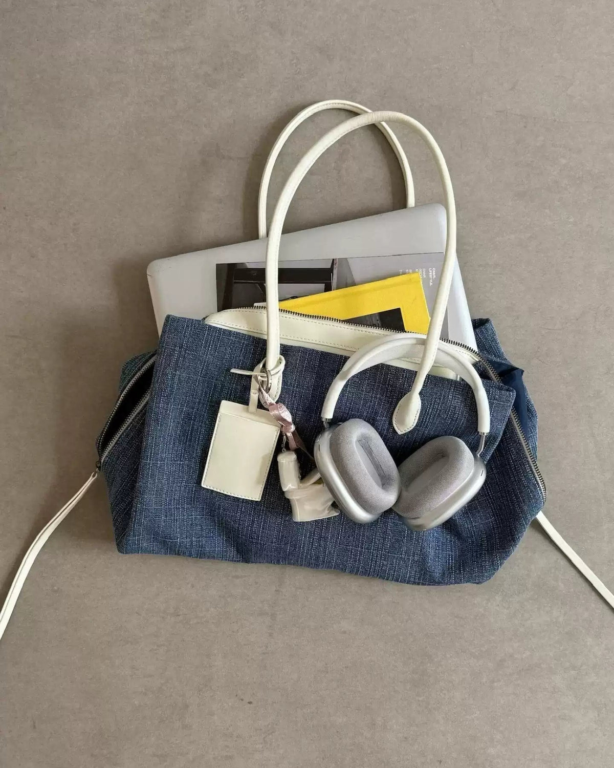 Parachute Nylon Multi-Compartment Tote Bag