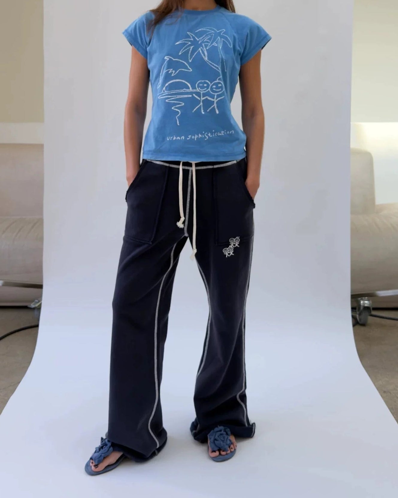 Elle | PN01 Cotton Graphic Sweatpants