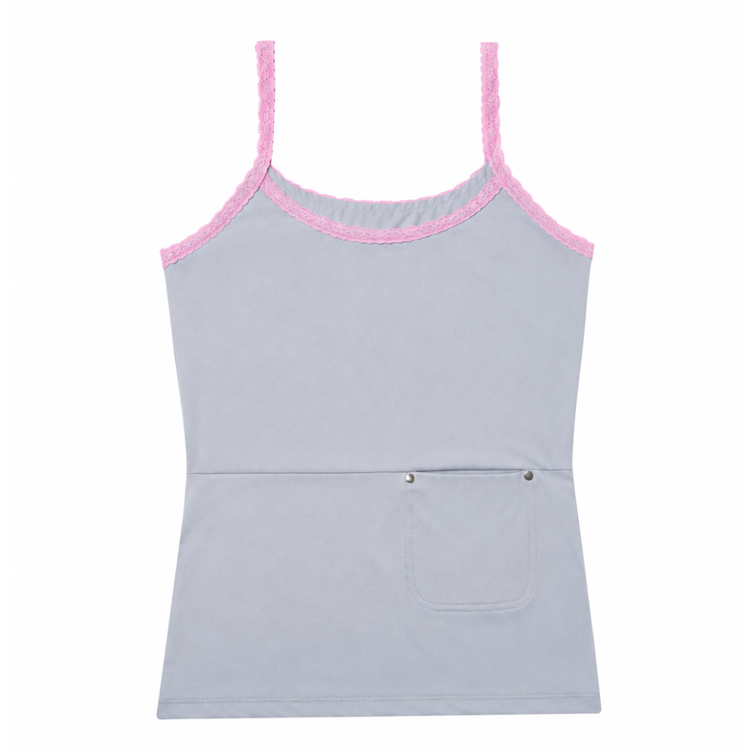Elle | Pocket Lace Trim Phone Pocket Cami