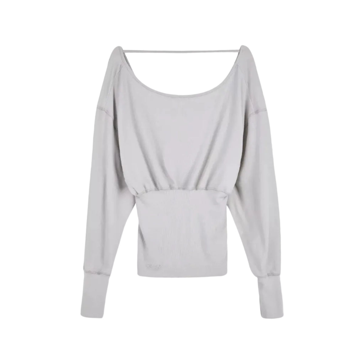 Reversible Backless Cowl Neck Long Sleeve Top