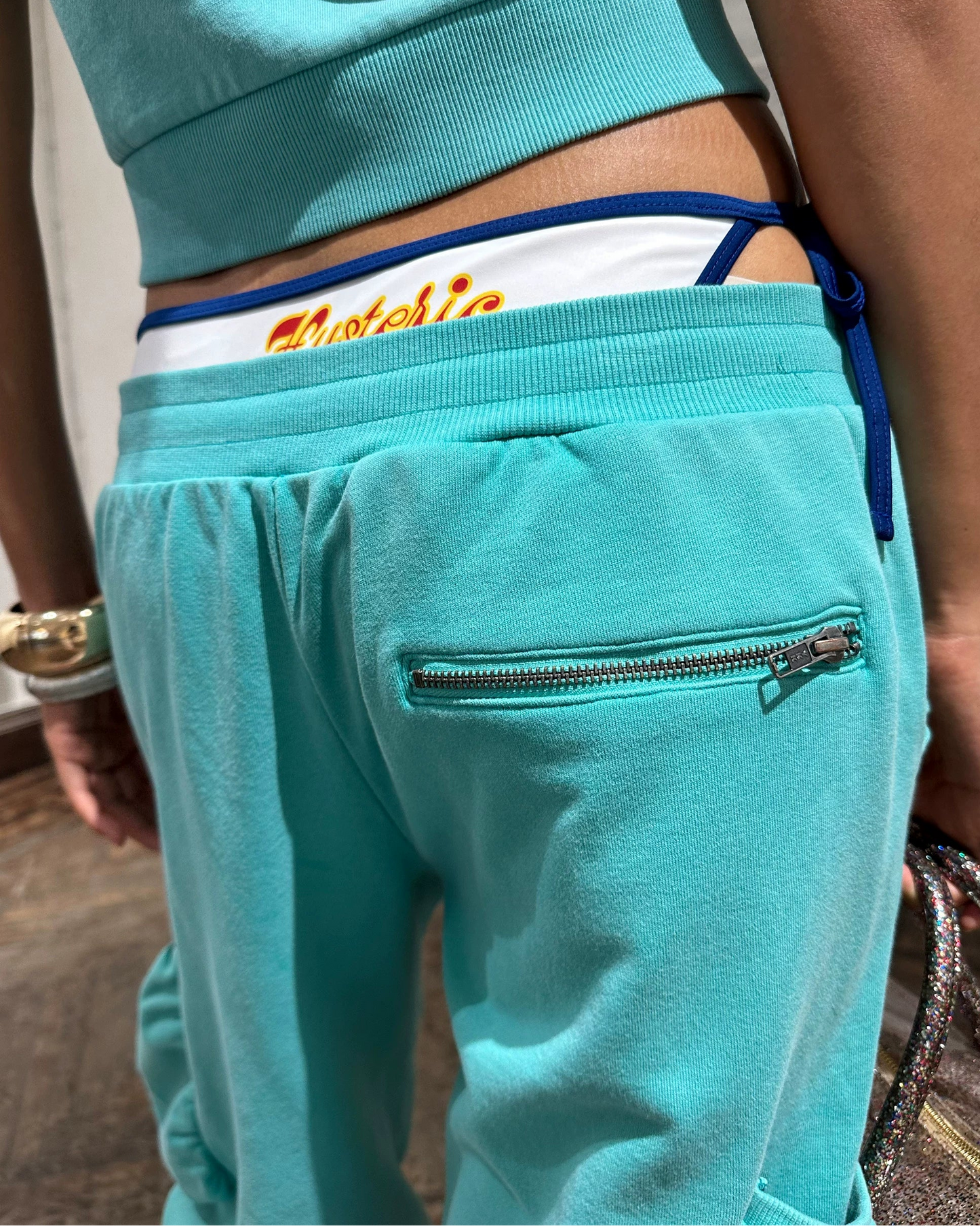 Elle | Ruched Cargo Capri Sweatpants