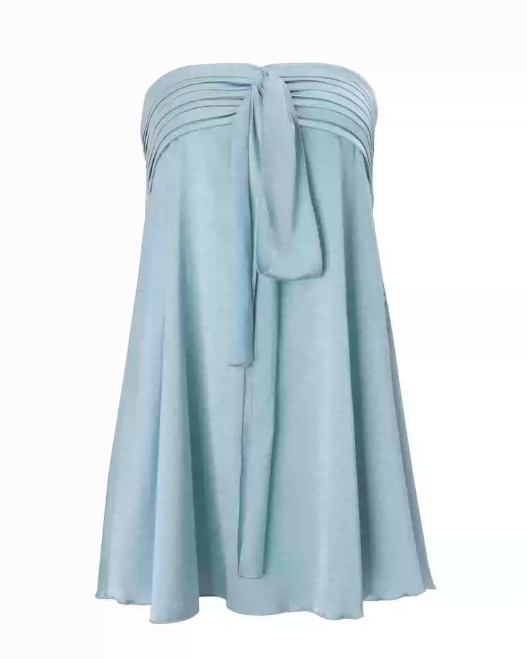 Elle | Satin Tie Front Mini Dress