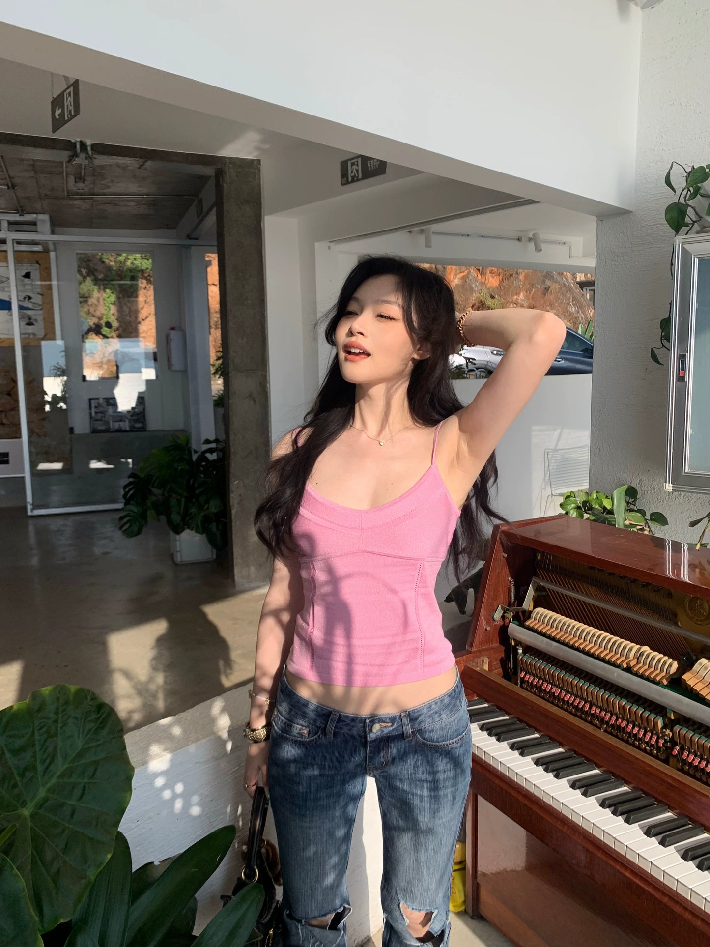 Elle | Shimmer Knit Cami Top
