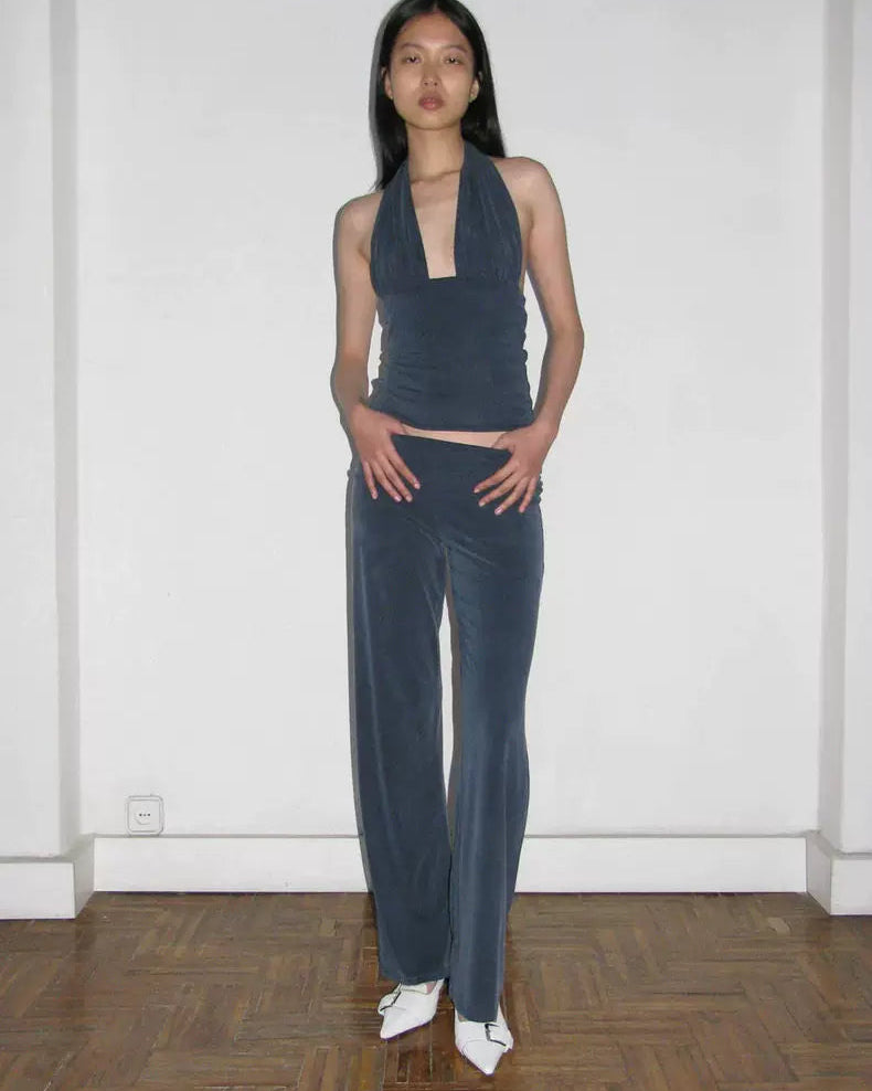 Elle | Smooth Stretch Halter Wrap Top