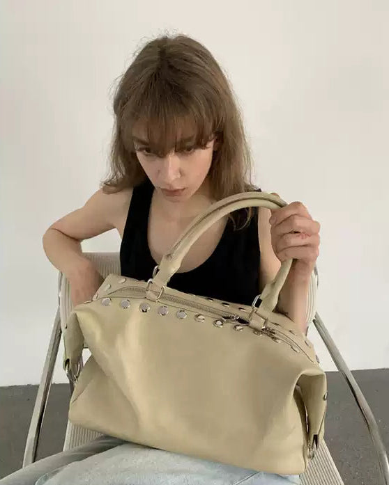 Elle | Studded Oversized Shoulder Bag