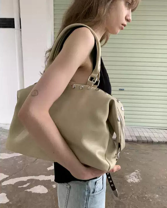 Elle | Studded Oversized Shoulder Bag