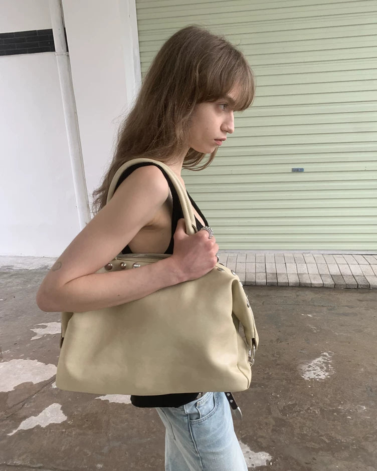 Elle | Studded Oversized Shoulder Bag