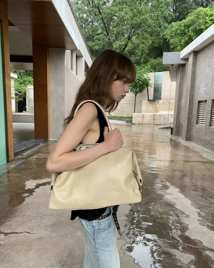 Elle | Studded Oversized Shoulder Bag