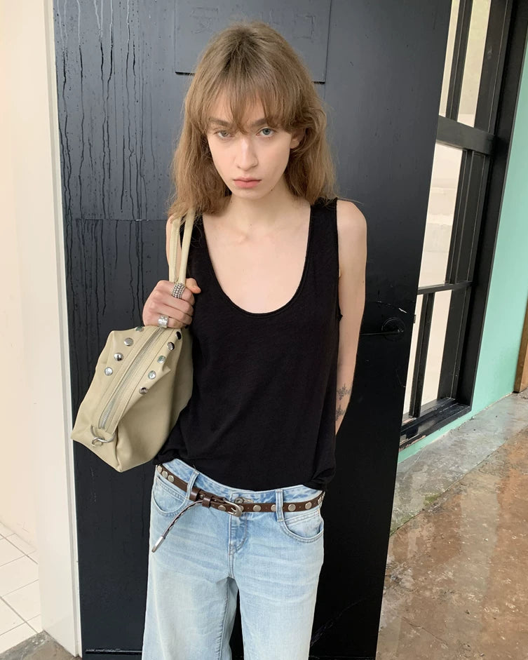 Elle | Studded Oversized Shoulder Bag