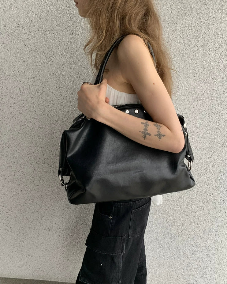 Elle | Studded Oversized Shoulder Bag
