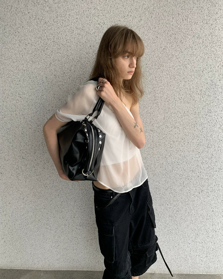 Elle | Studded Oversized Shoulder Bag