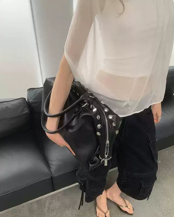 Elle | Studded Oversized Shoulder Bag
