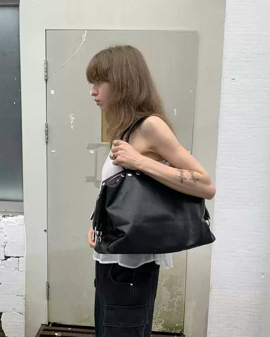 Elle | Studded Oversized Shoulder Bag