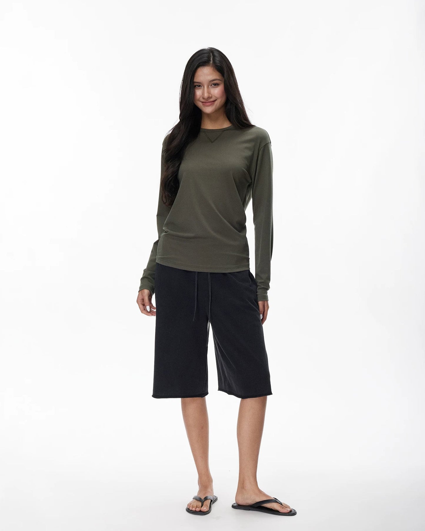 Everyday | Vintage Washed Wide-Leg Bermuda Shorts