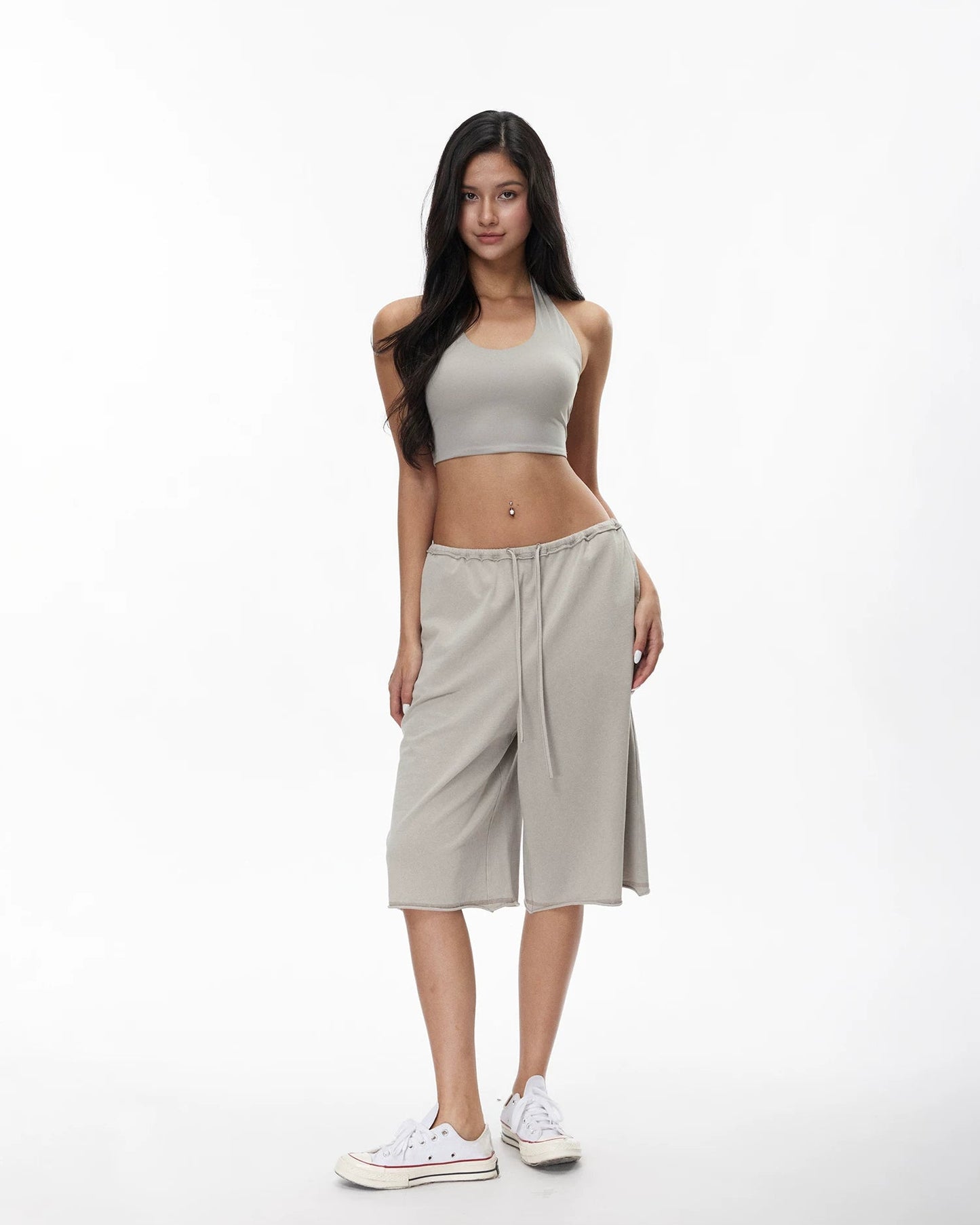 Everyday | Vintage Washed Wide-Leg Bermuda Shorts
