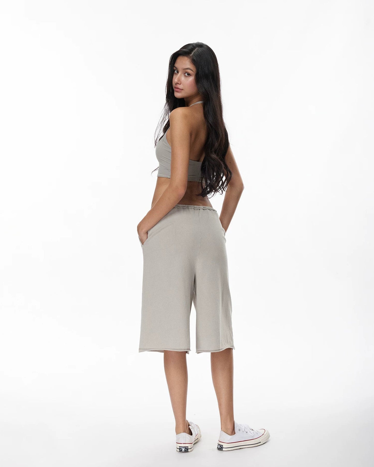 Everyday | Vintage Washed Wide-Leg Bermuda Shorts