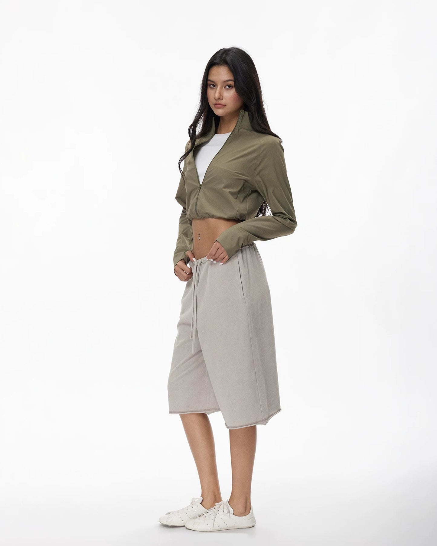 Everyday | Vintage Washed Wide-Leg Bermuda Shorts