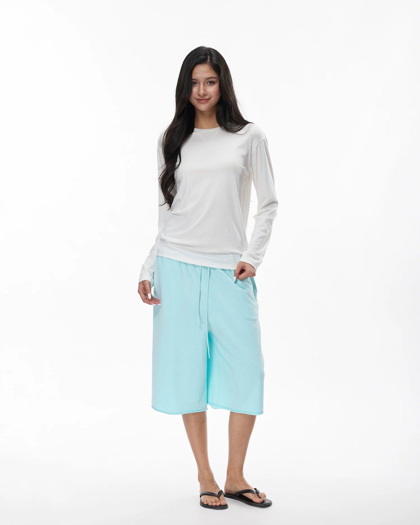 Everyday | Vintage Washed Wide-Leg Bermuda Shorts