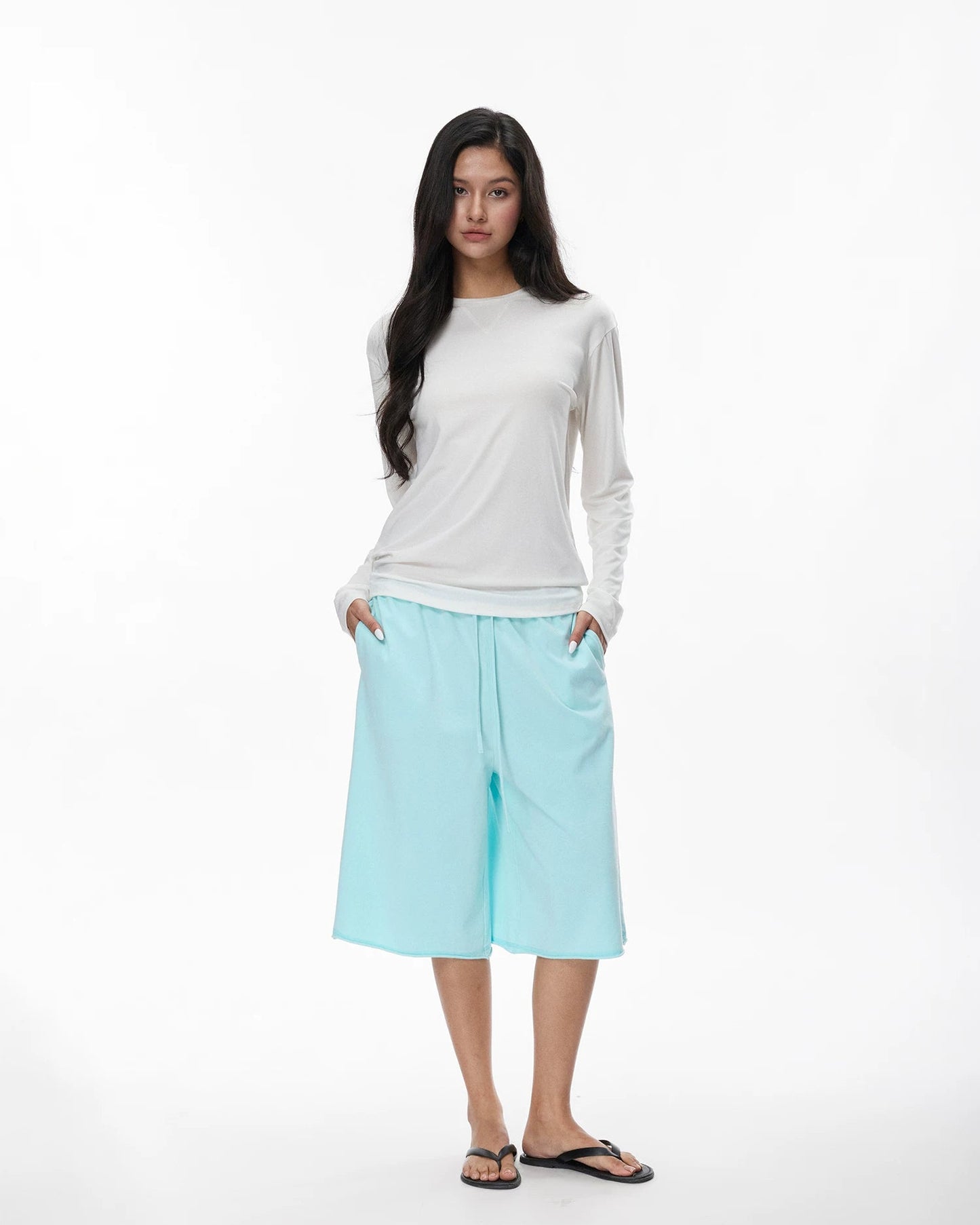 Everyday | Vintage Washed Wide-Leg Bermuda Shorts