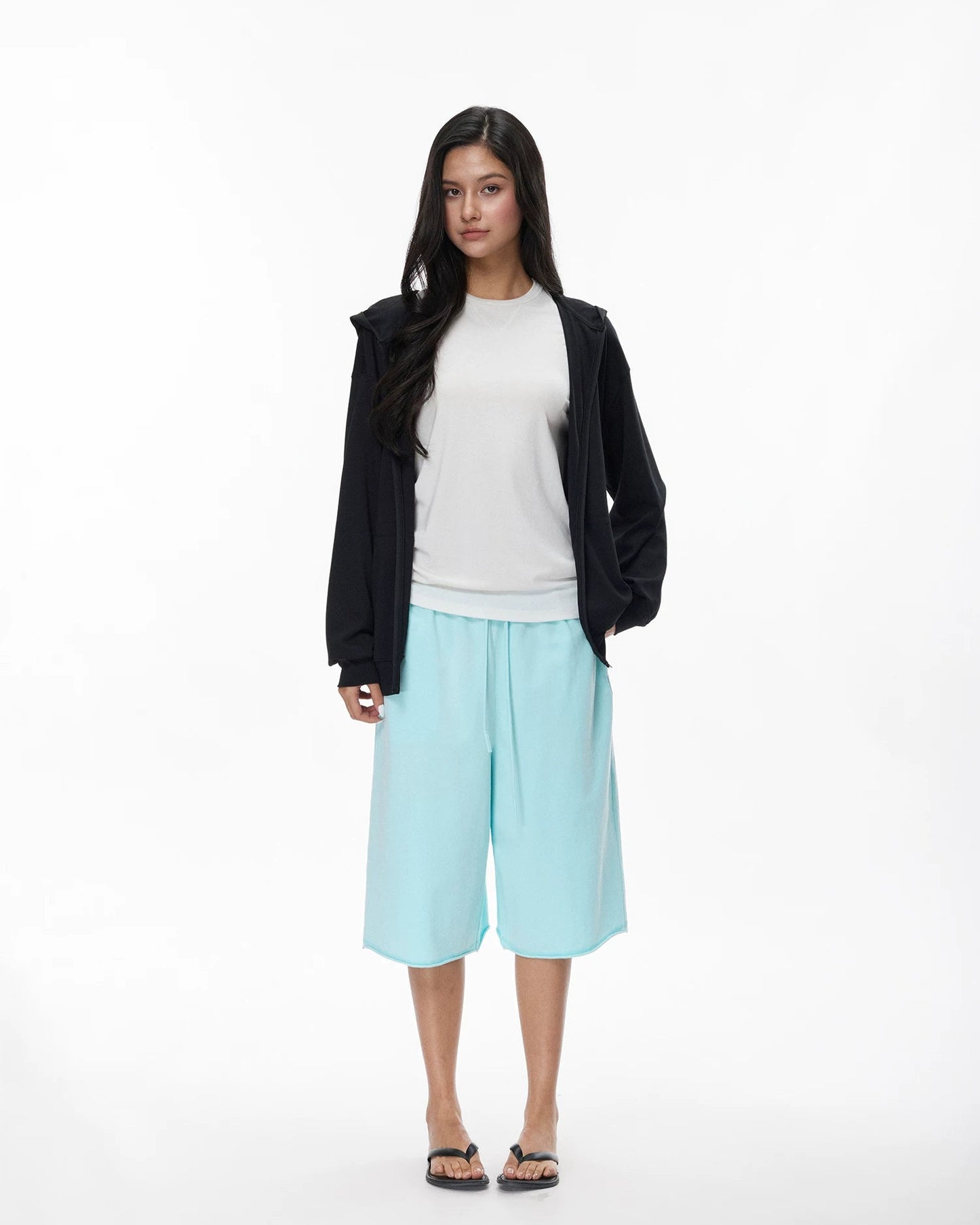 Everyday | Vintage Washed Wide-Leg Bermuda Shorts