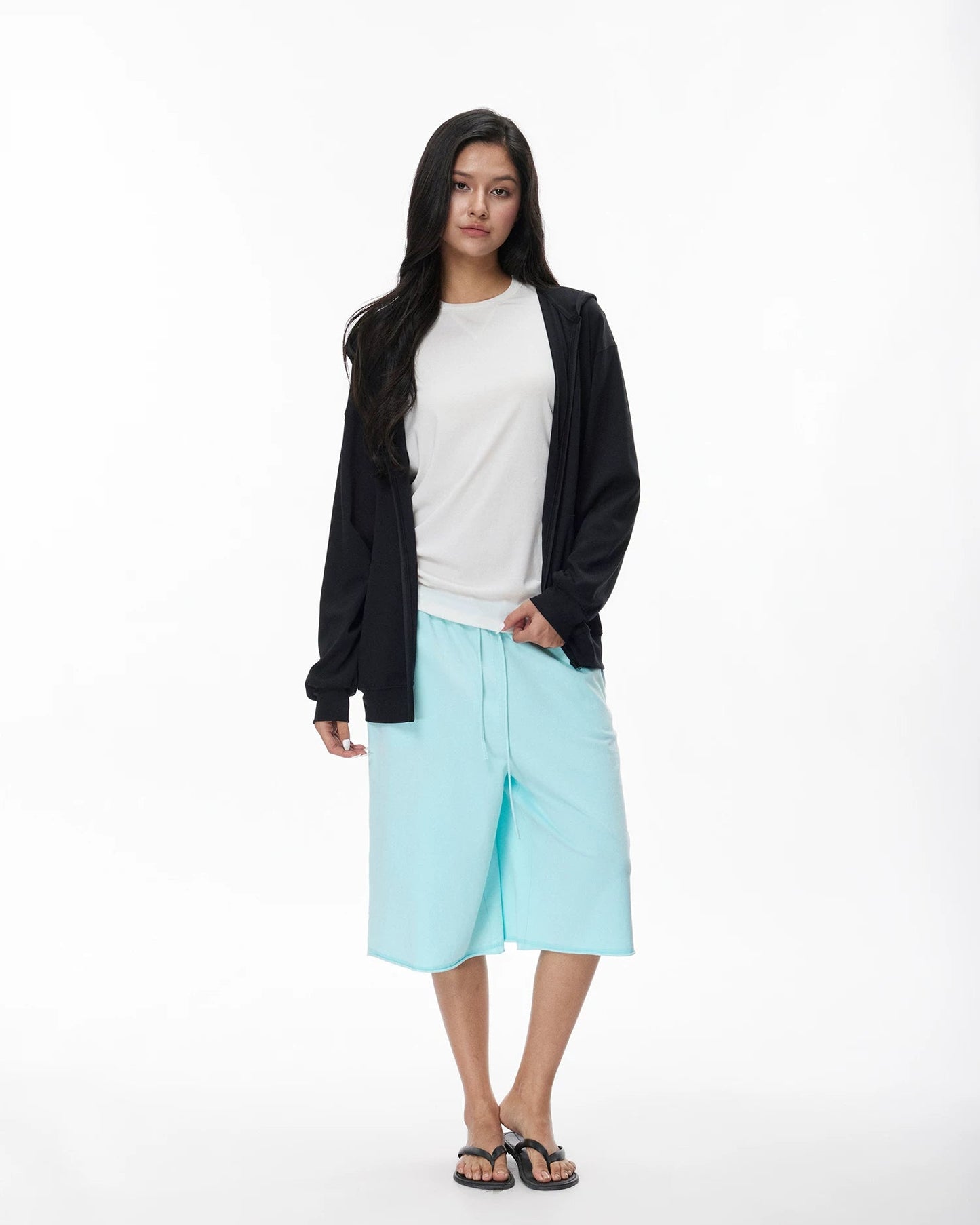 Everyday | Vintage Washed Wide-Leg Bermuda Shorts