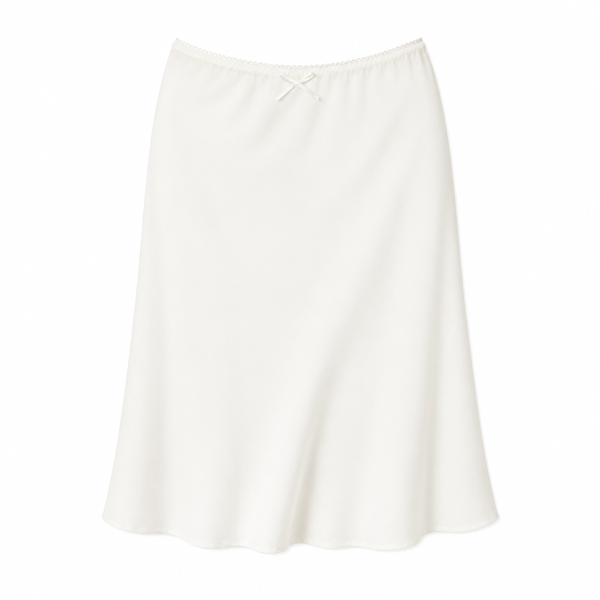 Éloise Low Rise Satin Midi Skirt