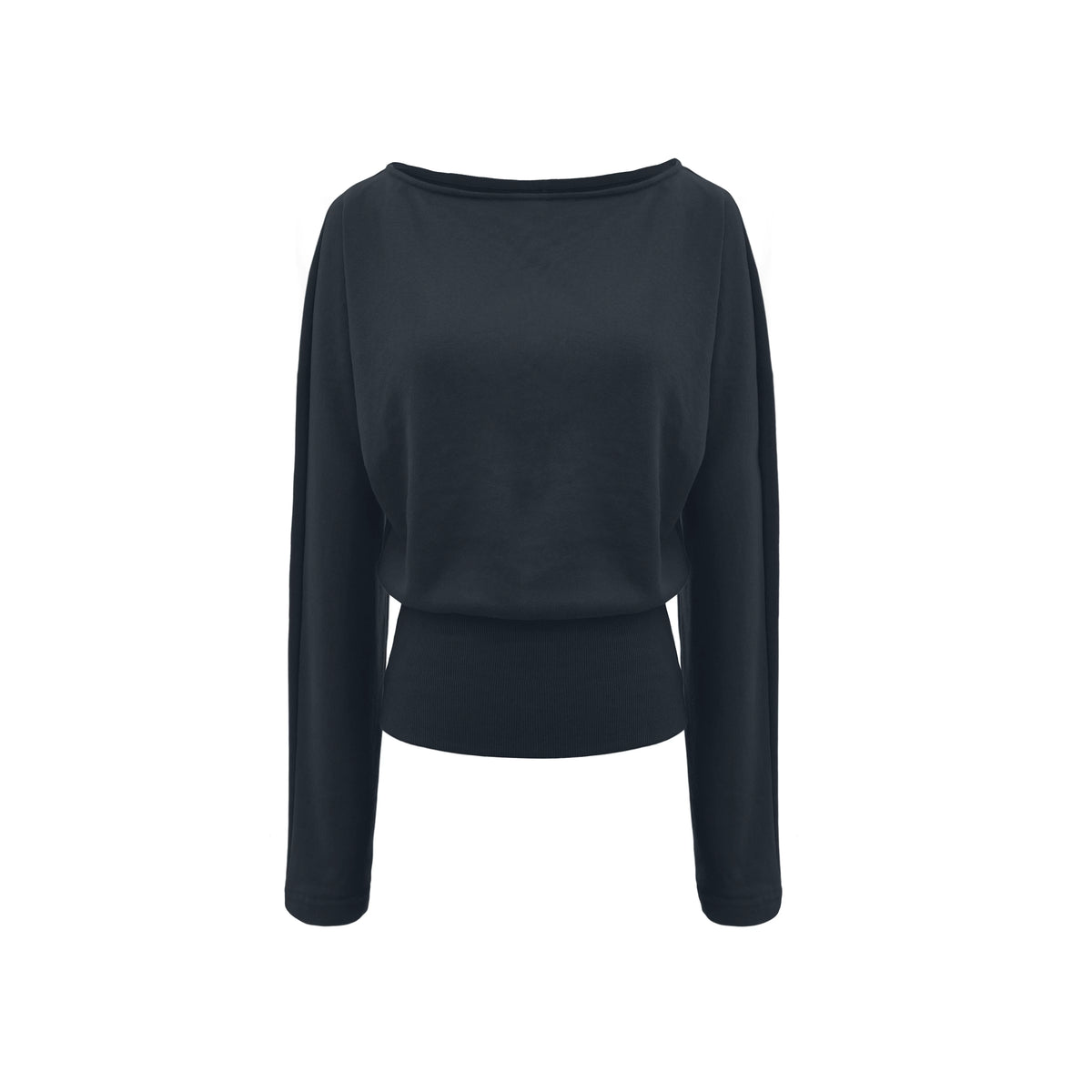 Everyday | Boat Neck Cinched Waist Long Sleeve Top