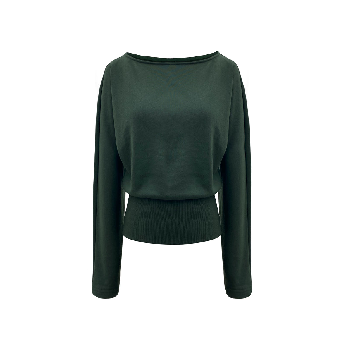 Everyday | Boat Neck Cinched Waist Long Sleeve Top