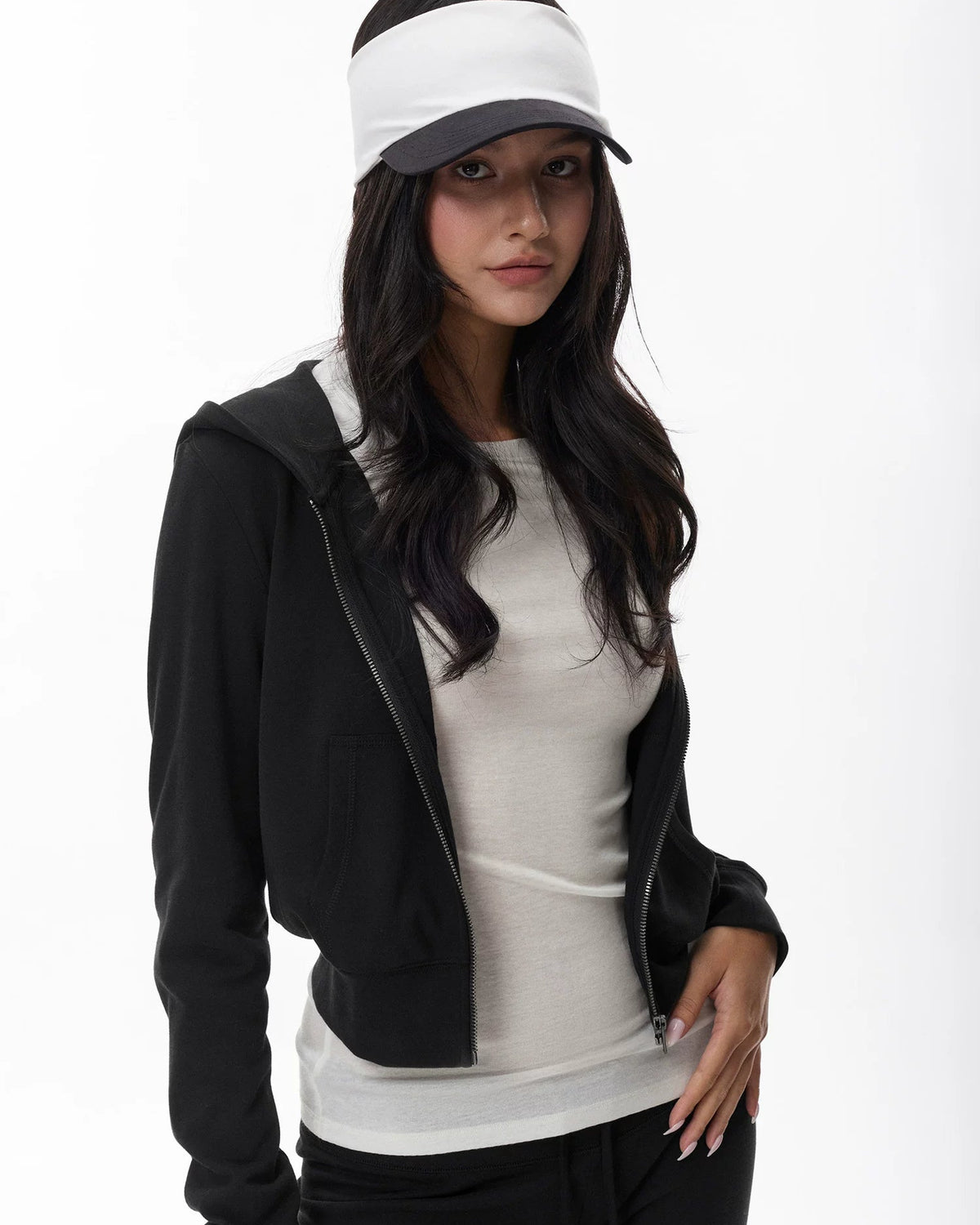 Everyday | Cropped Zip-Up Hoodie
