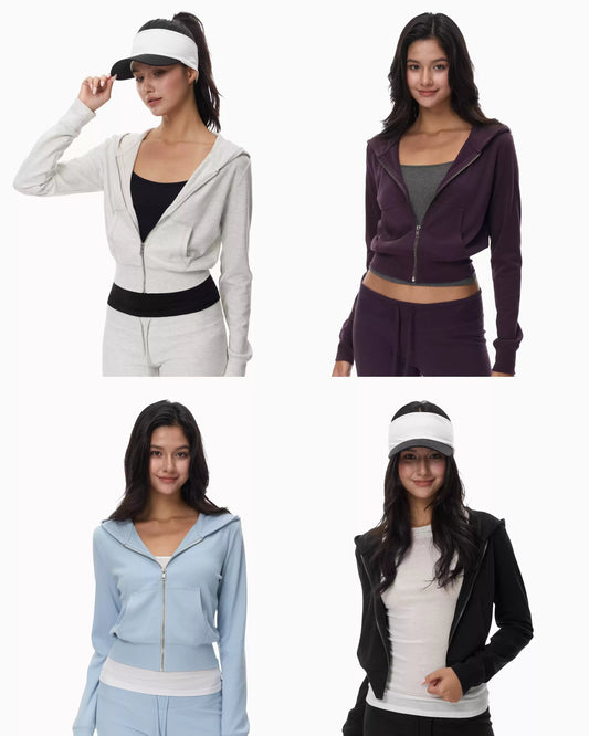 Everyday | Cropped Zip-Up Hoodie