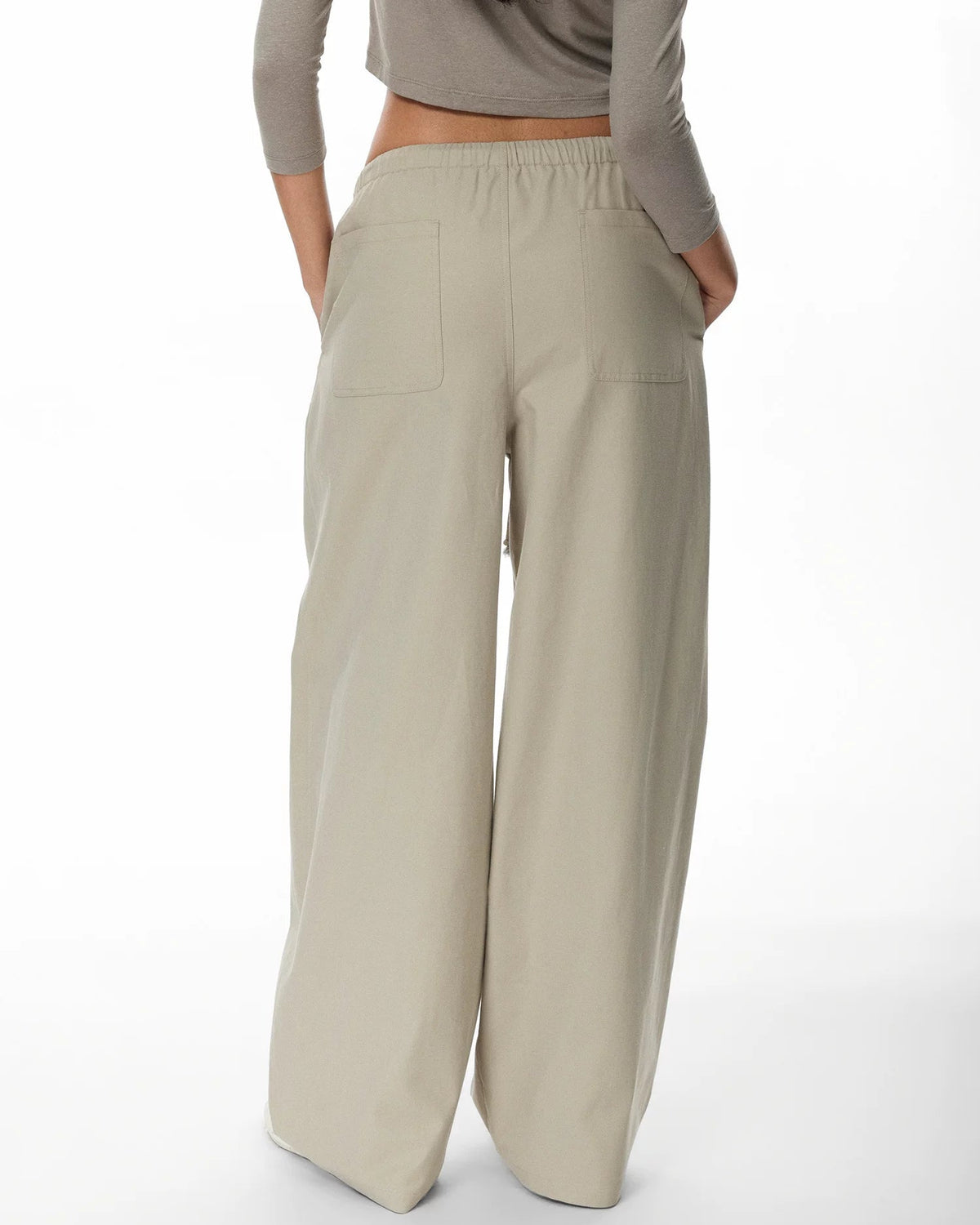 Everyday | Low-Rise Drawstring Barrel-Leg Pants