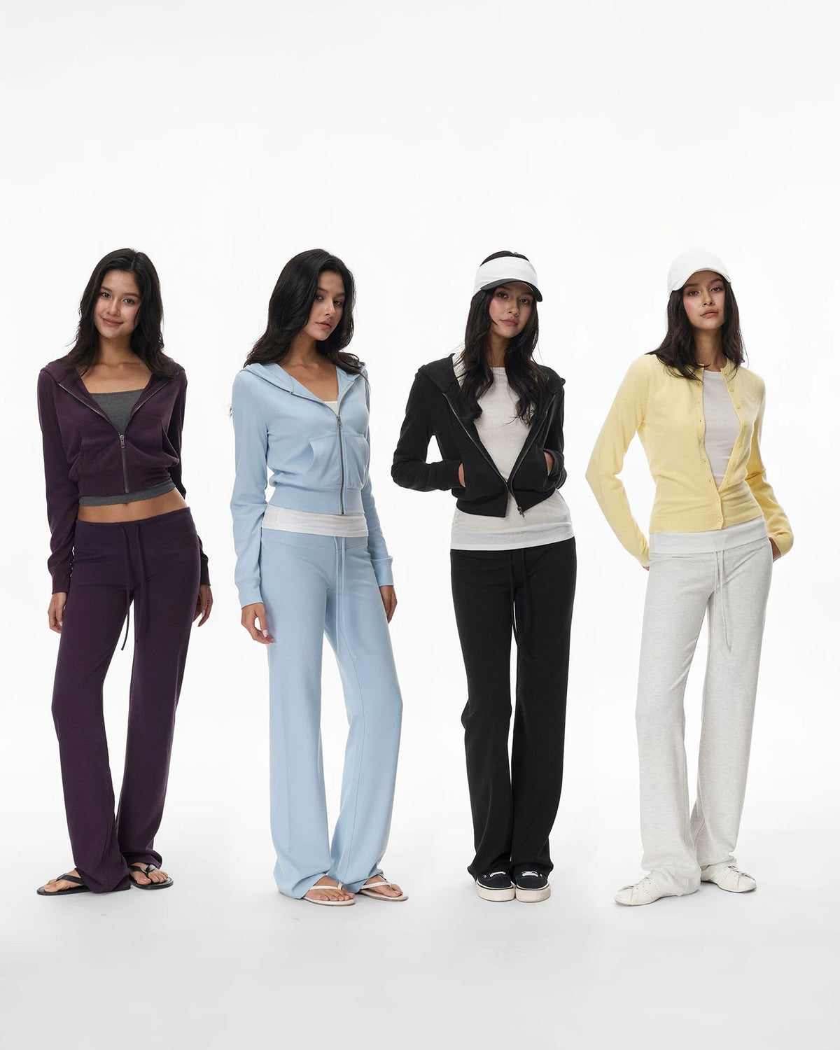 Everyday | Low-Rise Drawstring Straight-Leg Knit Sweatpants