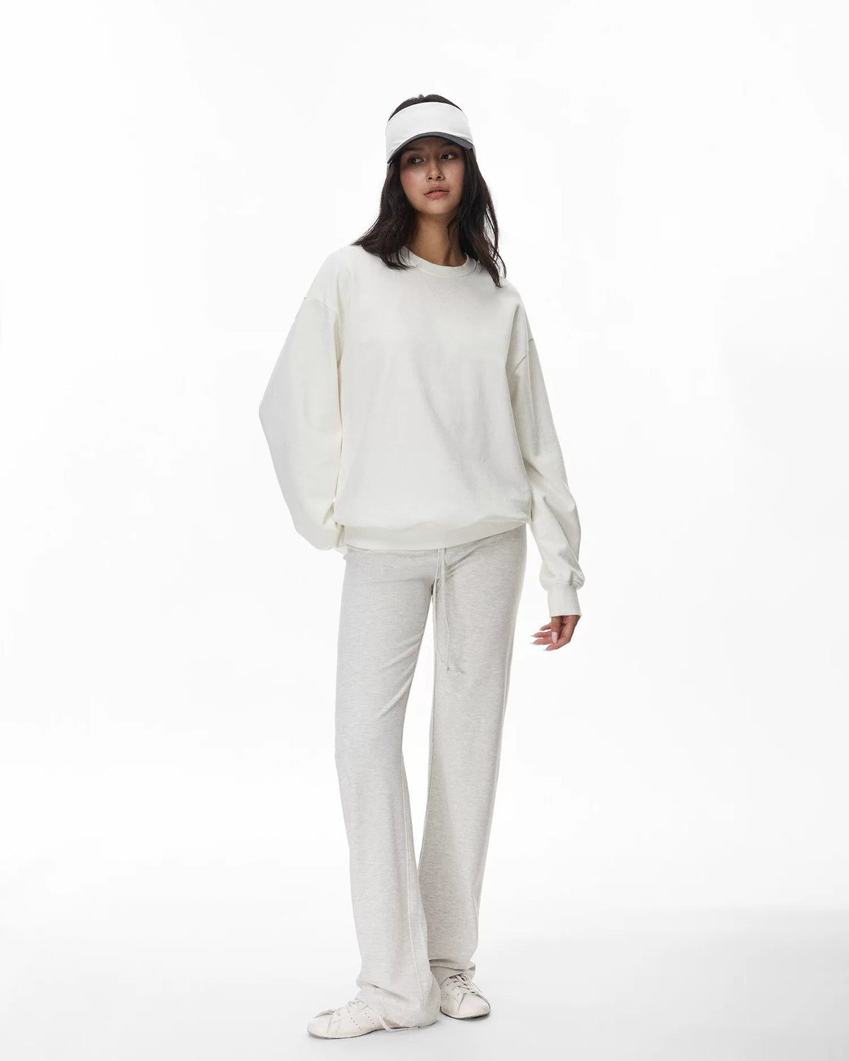 Everyday | Low-Rise Drawstring Straight-Leg Knit Sweatpants