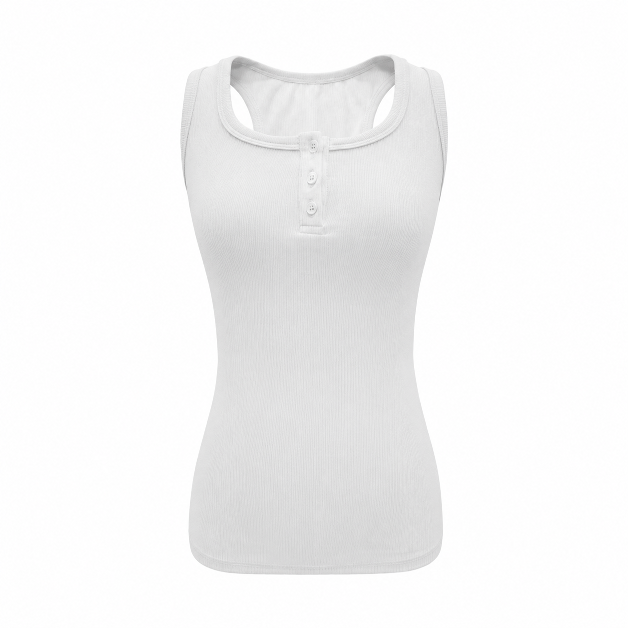 Elle | Everyday Ribbed Henley Tank Top