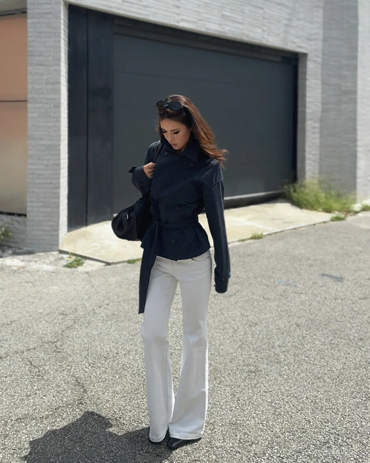 Everyday | Sloane Belted Cropped Trench Jacket