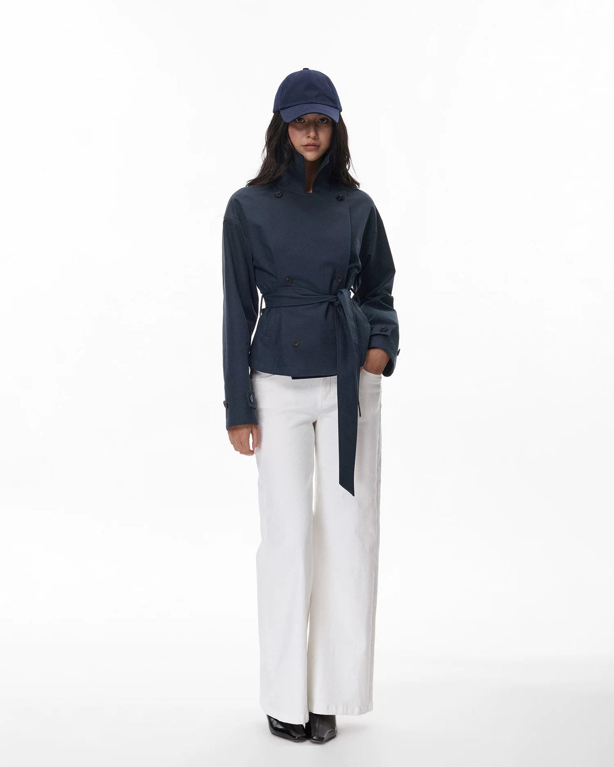 Everyday | Sloane Belted Cropped Trench Jacket