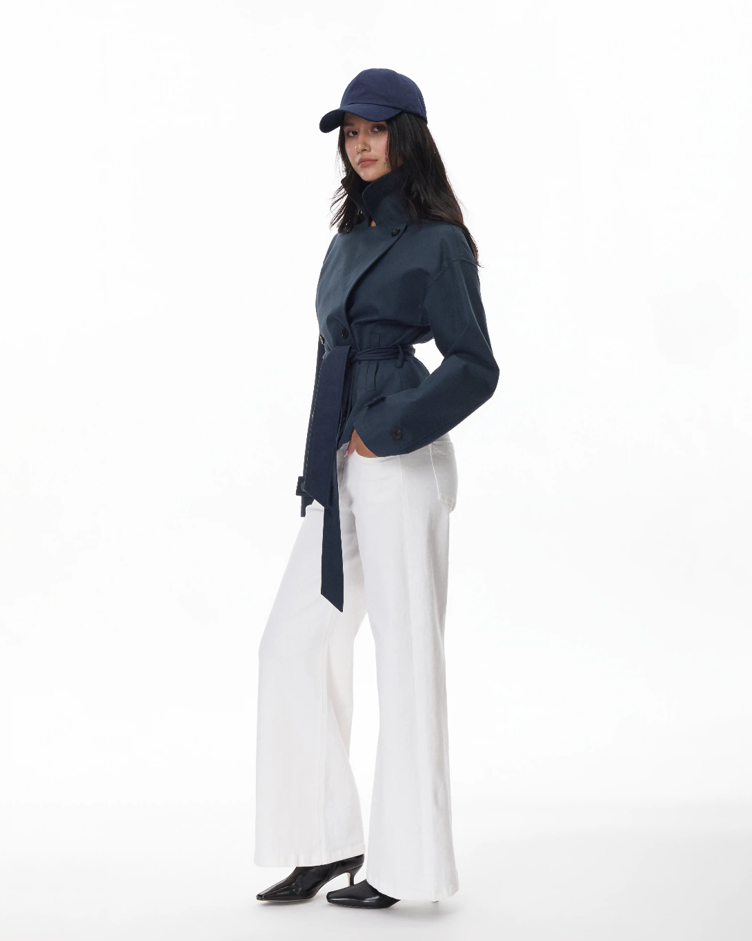 Everyday | Sloane Belted Cropped Trench Jacket